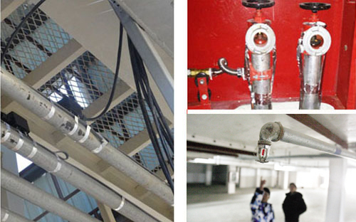 地下車庫噴淋係統采用電麻豆回家视频区一区二管道保溫較合適(圖1)